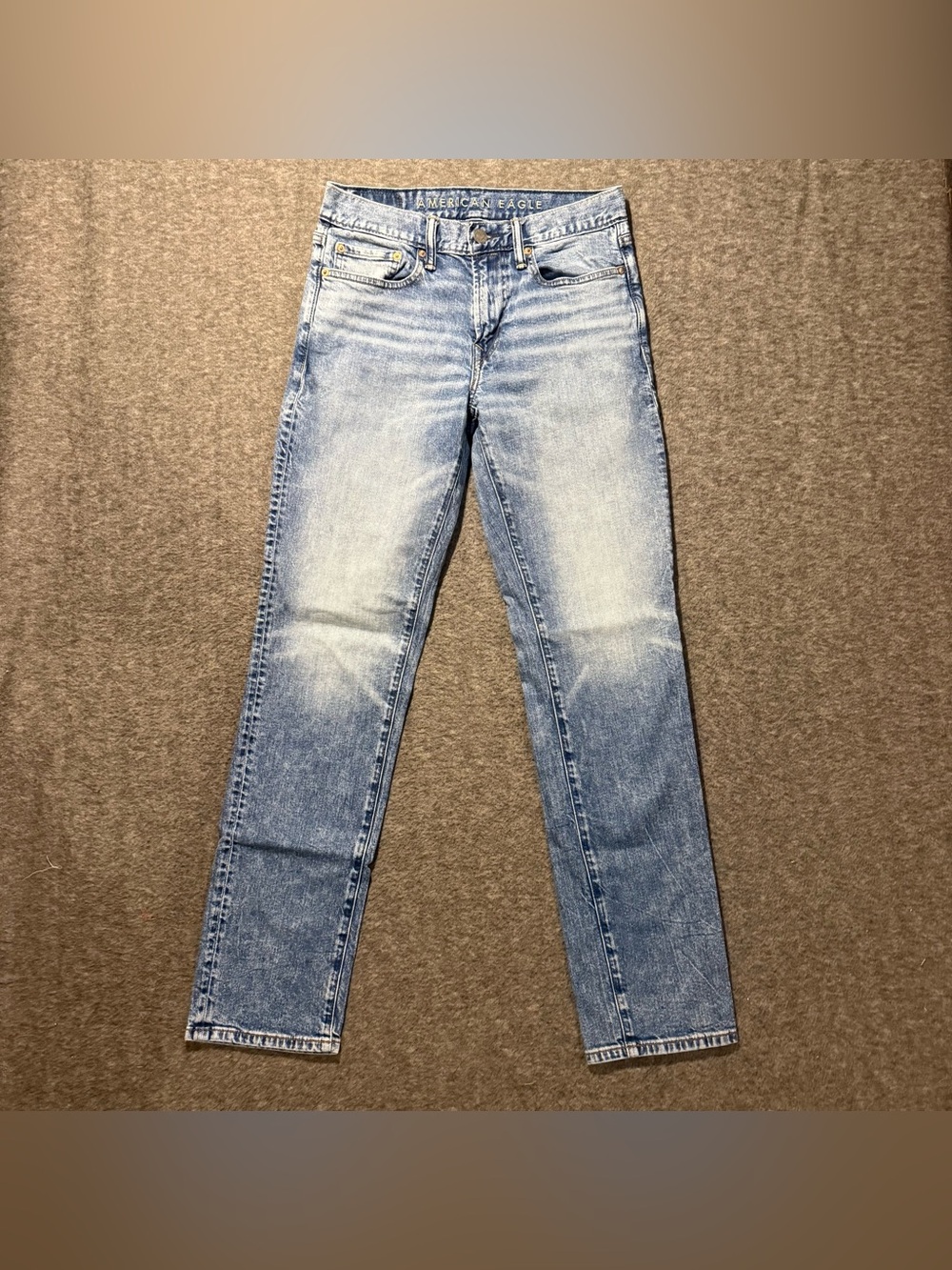 American Eagle Jeans Mens tag 30x34 (fit 30x32) blue Slim Straight Flex Stretch
